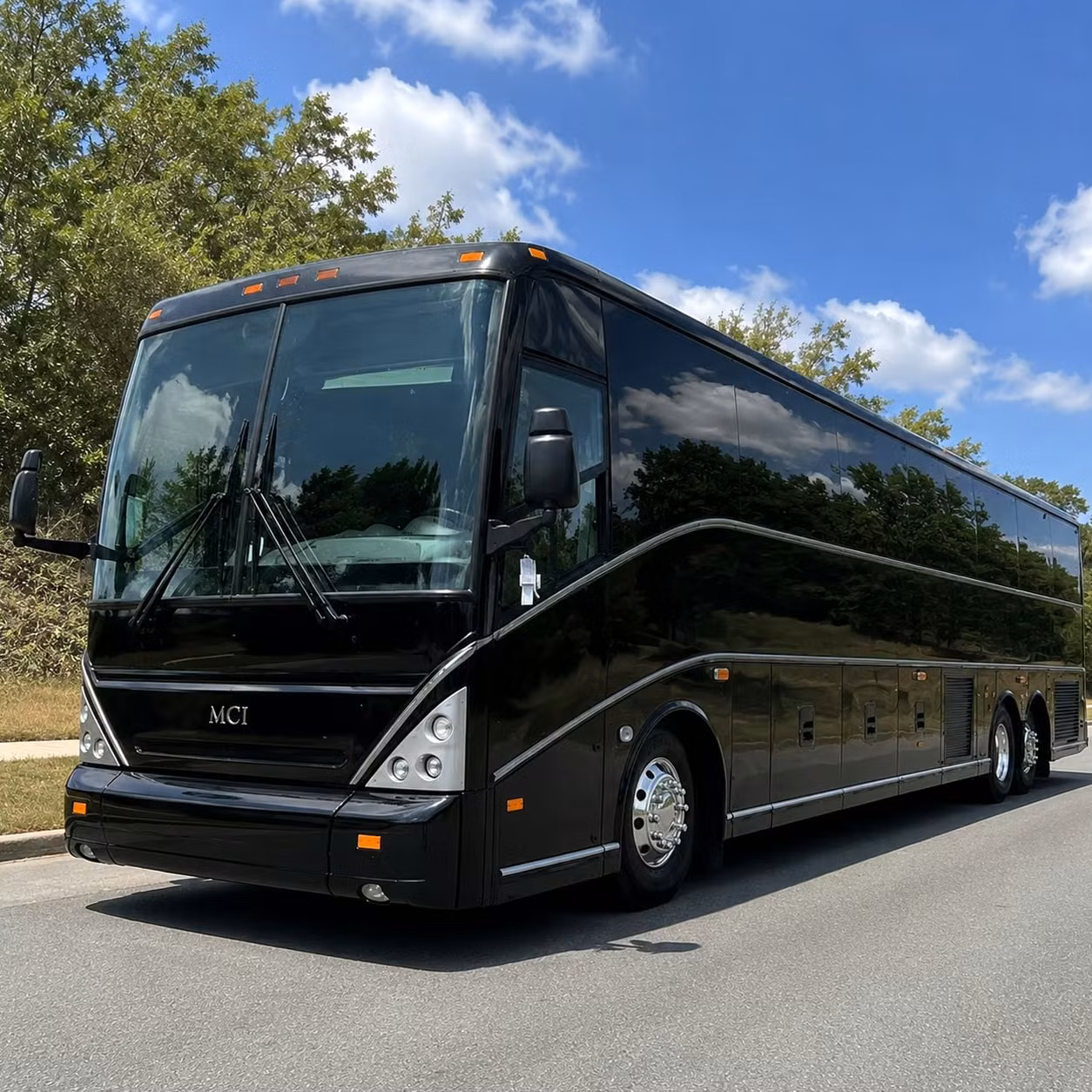 columbia charter bus rental exterior