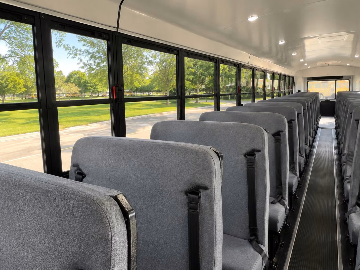 school bus inside